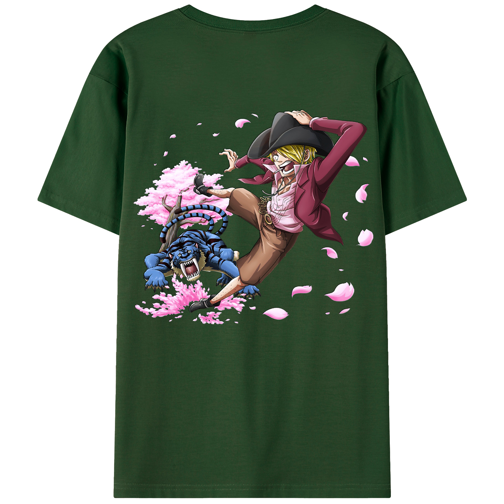 ワンピース サンジ ONE PIECE Sanji 綿100％半袖Tシャツ（背面プリント）